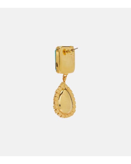 Magda Butrym Blue Crystal-Embellished Drop Earrings