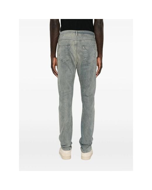 Rick Owens Black Detroit Faded-Effect Five-Pocket Jeans for men