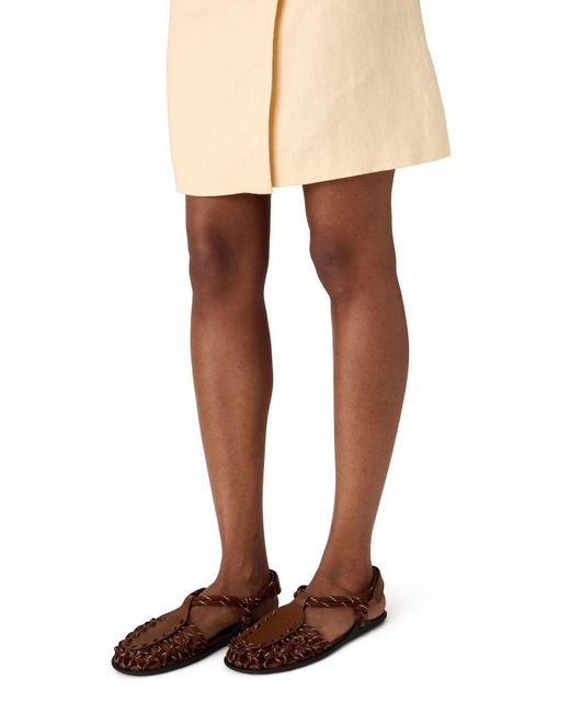 Miu Miu Brown Flat Slippers