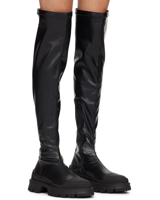 Moncler Black Hevea Over-The-Knee Boots