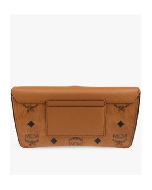 MCM Brown Flip Mini Bag