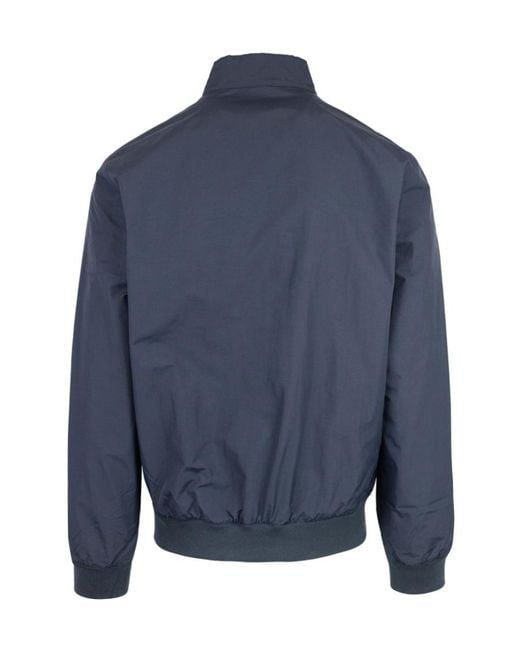 Barbour Blue Zip-Up Bomber Jacket for men