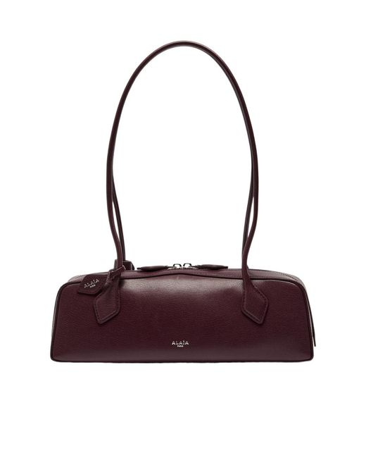 Alaïa Purple Le Teckel Medium Grained Leather Shoulder Bag