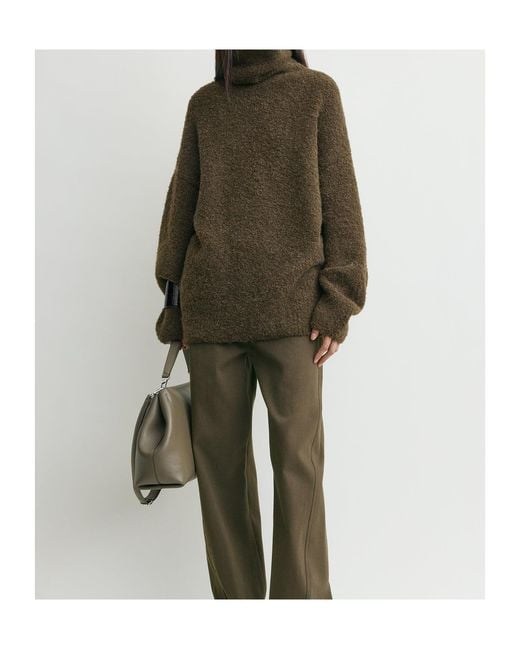 Totême Brown Totême Bouclé Turtleneck Jumper