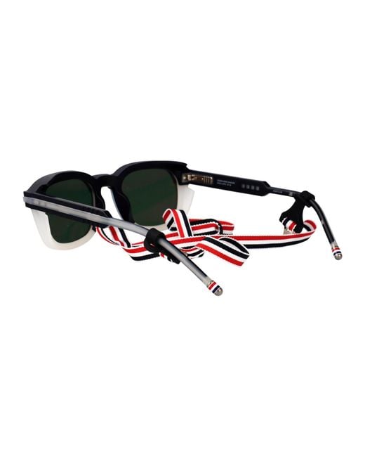 Thom Browne Red Eyewear Rectangular Frame Sunglasses for men