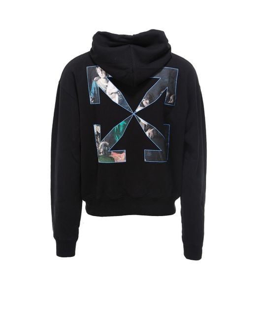 Off-White c/o Virgil Abloh Black Caravaggio Print Hoodie for men