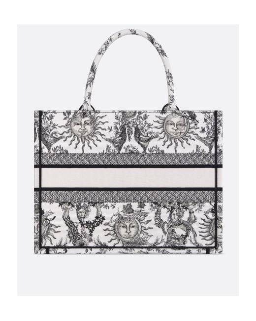 Dior White Medium Book Tote Handbag