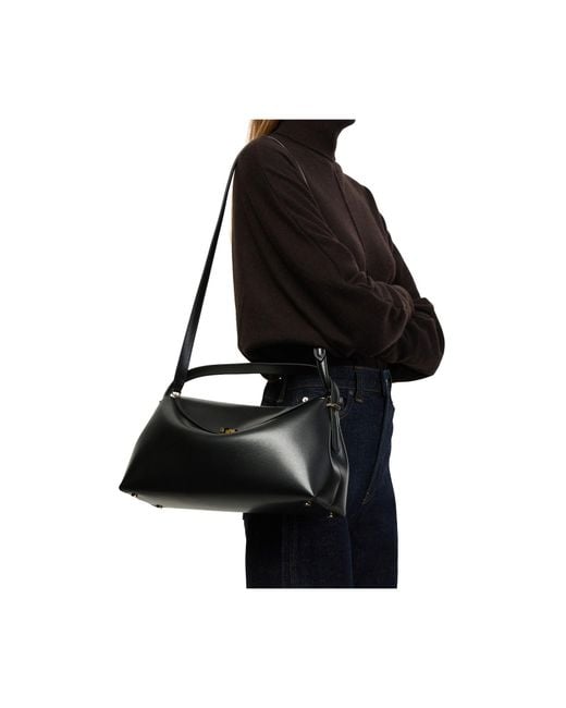 Totême  Black T-Lock Logo Shoulder Bag