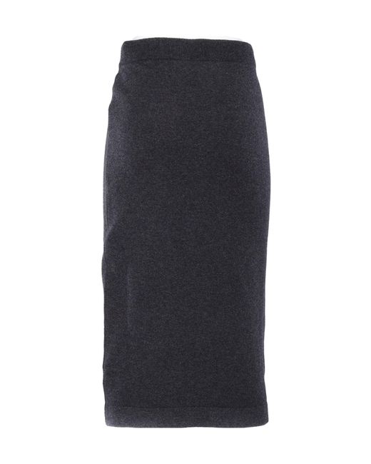 Alberta Ferretti Blue Knitted Skirt