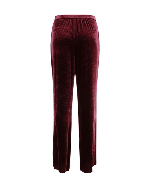 Etro Purple Wide-Leg Velvet Palazzo Trousers