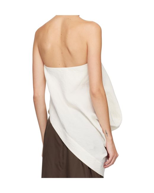 St. Agni White Strapless Top