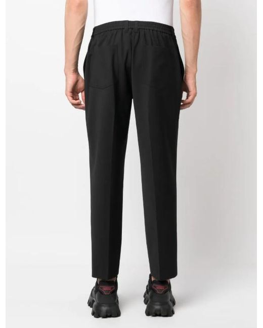 Helmut Lang Black Mid-Rise Straight-Leg Trousers for men