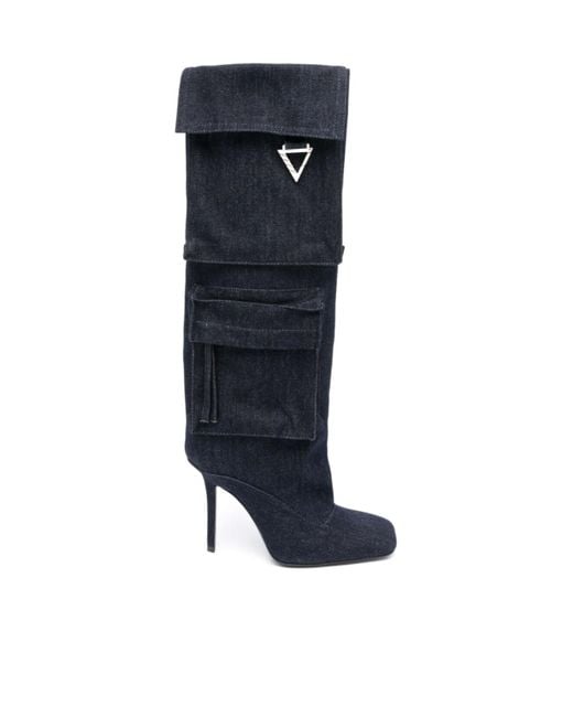 The Attico Blue The Sienna Tube Boots