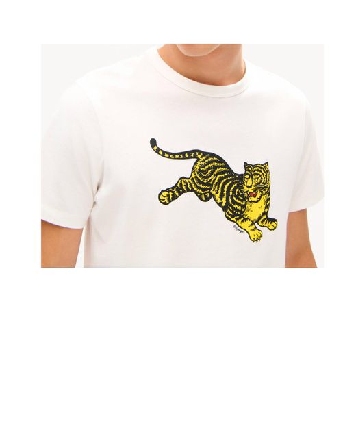 KENZO White Jumping Tiger' Slim T-Shirt for men