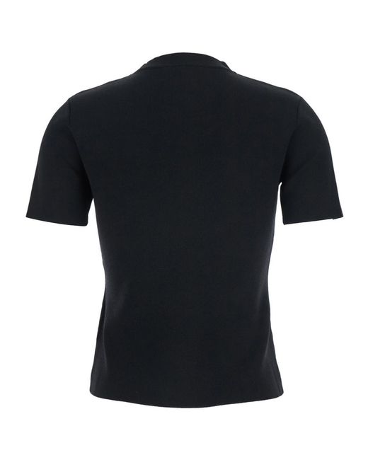 Max Mara Black Adelio Crewneck Short-Sleeved T-Shirt