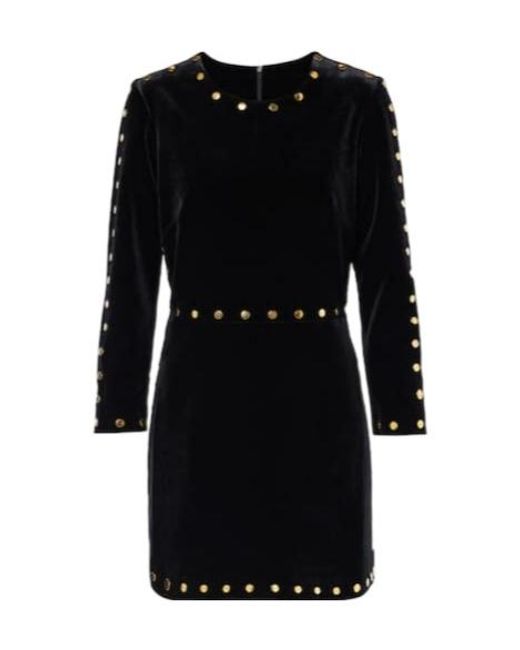 Dodo Bar Or Black Ska Velvet Minidress