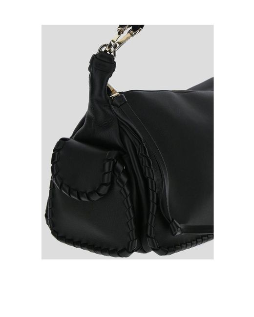Chloé Black Chloé Nahir Zipped Shoulder Bag