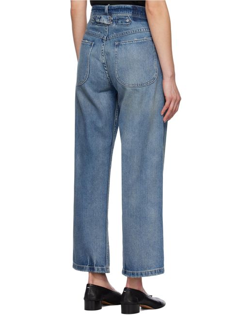 Maison Margiela Blue High-Waist Distressed Jeans for men