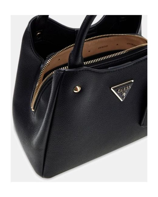 Guess Black Meridian Logo Handbag