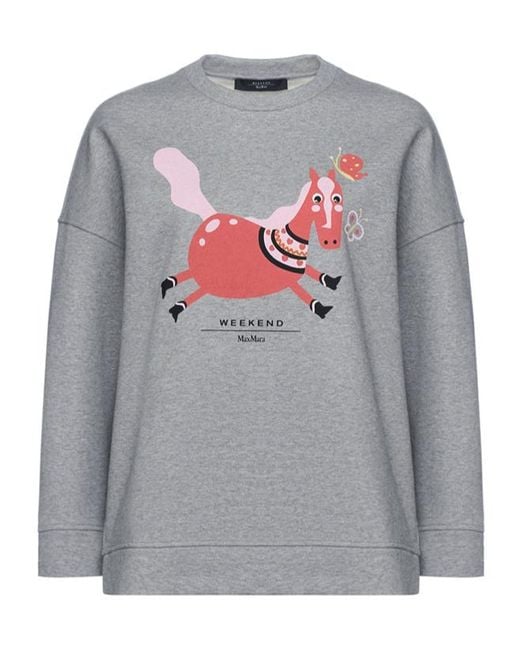 Weekend by Maxmara Gray Long-Sleeved Sweatshirt