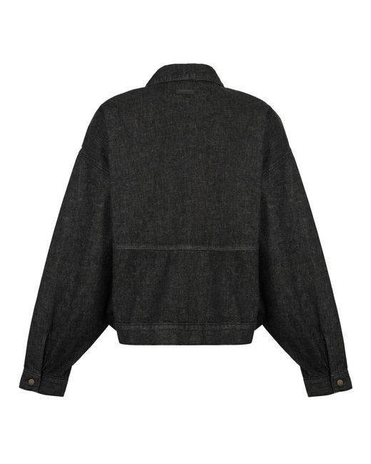 Fear Of God Black Zippered Long-Sleeved Casual Jacket for men
