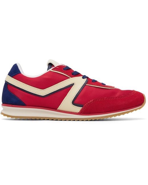 Rag & Bone Red Retro Trainer Sneakers