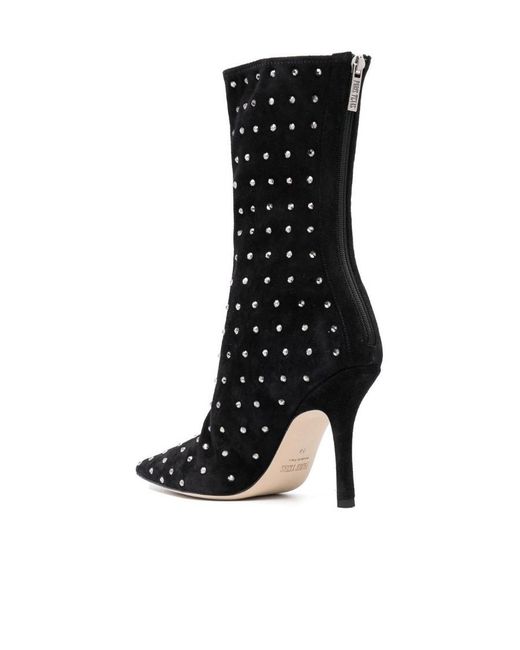 Paris Texas Black Pointed High-Heeled Ankle Boots