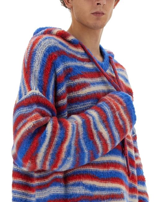 ERL Blue Long-Sleeved Sweater for men