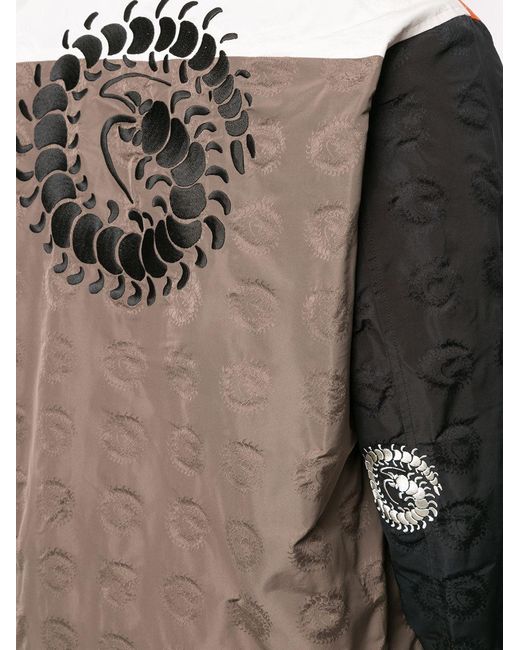 Undercover Gray Colour-Block Logo-Print Jacket for men