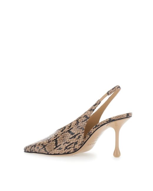 Jimmy Choo Metallic Pointed-Toe High-Heeled Sandals
