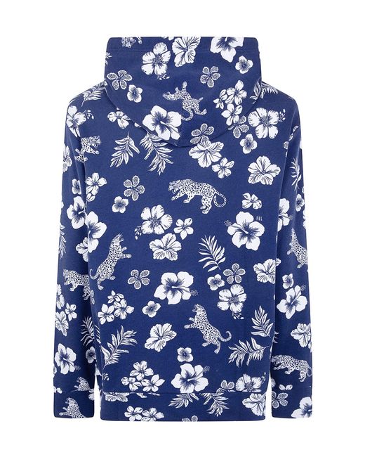 Polo Ralph Lauren Blue Tropical French Terry Hoodie for men