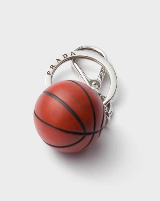 Prada White Basketball Key Ring for men