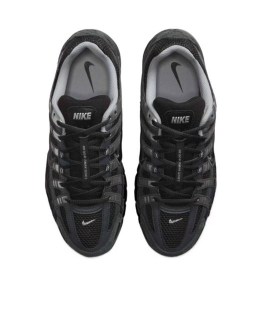 Nike Black P-6000 Suede Running Shoes for men