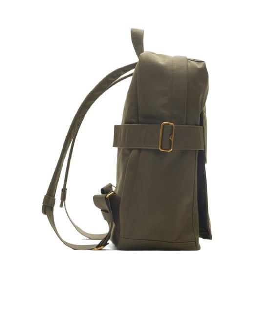 Burberry Green Logo Embroidered Backpack for men