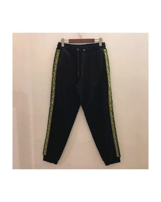 McQ Alexander McQueen Black Logo Side Striped Sweatpants for men