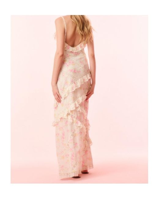 LoveShackFancy Natural Nocelle Ruffled Maxi Dress