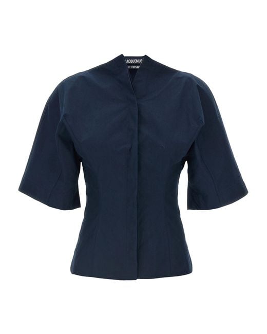 Jacquemus Blue The Moisson Short-Sleeved Shirt