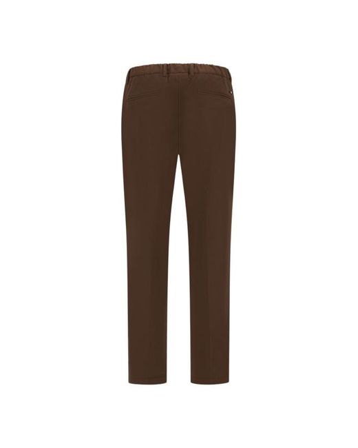 Herno Brown Straight-Leg Drawstring Trousers for men
