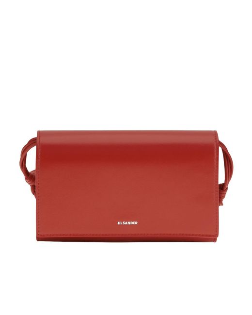 Jil Sander Red Strap Tangle Wallet