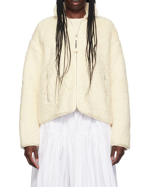 Jil Sander Natural High-Neck Zipped Jacket