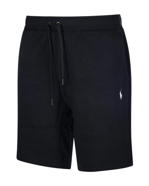 Polo Ralph Lauren Blue Logo Embroidered Drawstring Shorts for men
