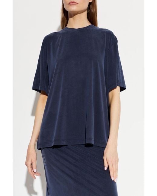IRO Blue Crew Neck Short-Sleeved T-Shirt