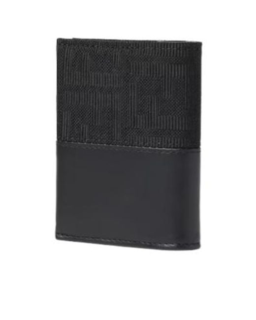 Fendi Black Ff Jacquard Card Holder for men