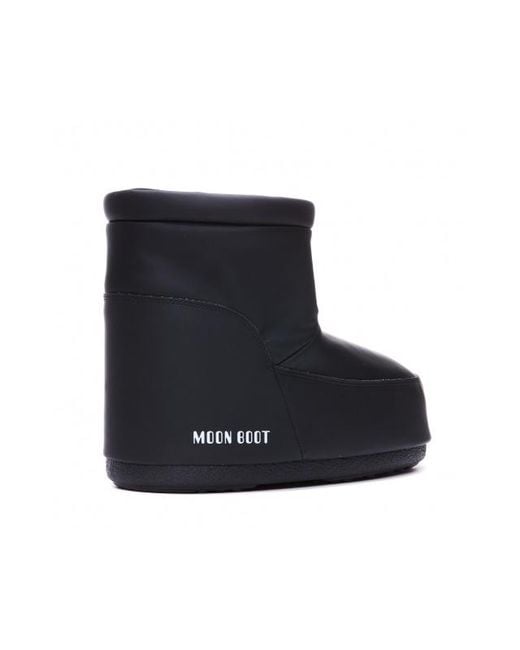 Moon Boot Blue Icon Low Logo Printed Snow Boots