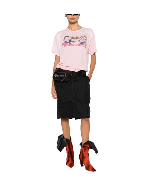 Martine Rose Black Bumbag Topstitching Skirt