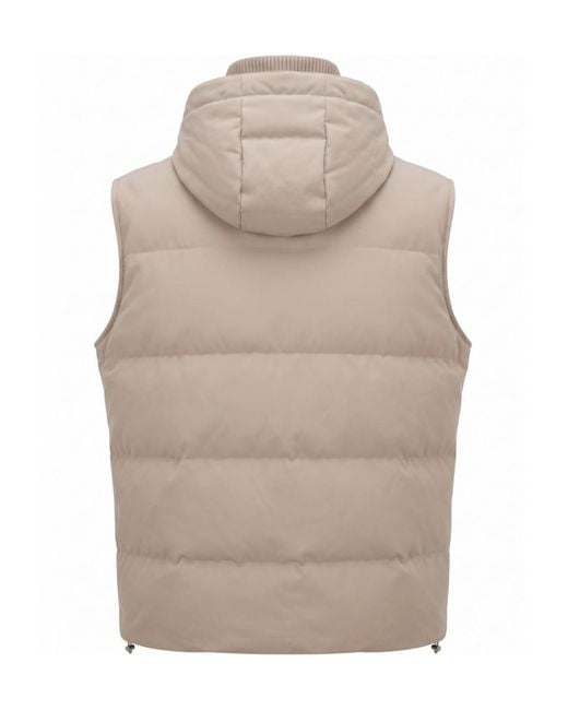 Montecore Natural Hooded Quilted Gilet for men