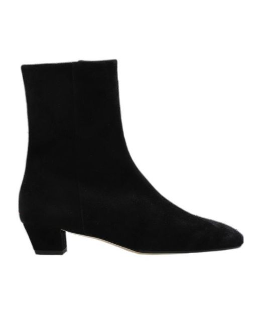 Aeyde Black Suede Ankle Boots