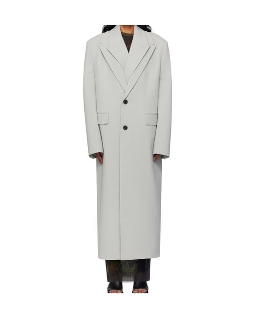 Jean Paul Gaultier Gray Double Layer Body Detail Coat