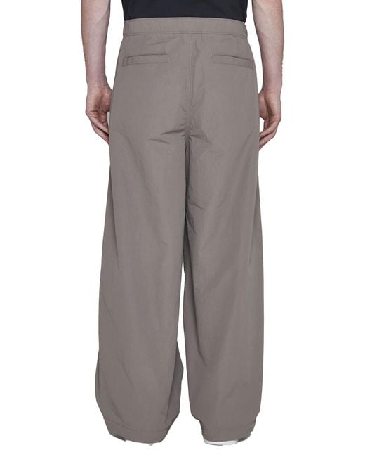 C P Company Gray Drawstring Cotton Trousers for men