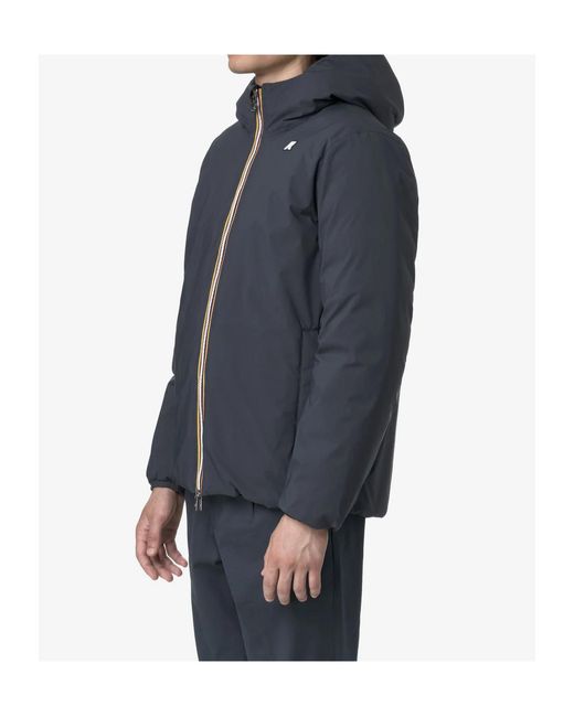 K-Way Blue Jack St Thermo Reversible Hooded Down Jacket for men